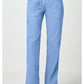 Pull-on broek met middelhoge taille en rechte pijpen met elastische tailleband en cargozak WWE110
