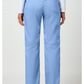 Pull-on broek met middelhoge taille en rechte pijpen met elastische tailleband en cargozak WWE110