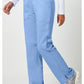 Pull-on broek met middelhoge taille en rechte pijpen met elastische tailleband en cargozak WWE110