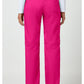 Pull-on broek met middelhoge taille en rechte pijpen met elastische tailleband en cargozak WWE110