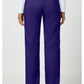 Pull-on broek met middelhoge taille en rechte pijpen met elastische tailleband en cargozak WWE110
