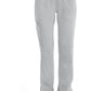 Pull-on broek met middelhoge taille en rechte pijpen met elastische tailleband en cargozak WWE110
