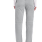 Pull-on broek met middelhoge taille en rechte pijpen met elastische tailleband en cargozak WWE110