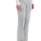 Pull-on broek met middelhoge taille en rechte pijpen met elastische tailleband en cargozak WWE110