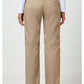 Pull-on broek met middelhoge taille en rechte pijpen met elastische tailleband en cargozak WWE110