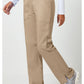 Pull-on broek met middelhoge taille en rechte pijpen met elastische tailleband en cargozak WWE110