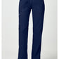 Pull-on broek met middelhoge taille en rechte pijpen met elastische tailleband en cargozak WWE110