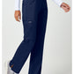 Pull-on broek met middelhoge taille en rechte pijpen met elastische tailleband en cargozak WWE110