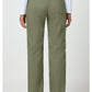 Pull-on broek met middelhoge taille en rechte pijpen met elastische tailleband en cargozak WWE110