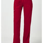 Pull-on broek met middelhoge taille en rechte pijpen met elastische tailleband en cargozak WWE110