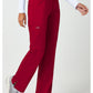 Pull-on broek met middelhoge taille en rechte pijpen met elastische tailleband en cargozak WWE110