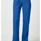 Pull-on broek met middelhoge taille en rechte pijpen met elastische tailleband en cargozak WWE110