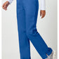 Pull-on broek met middelhoge taille en rechte pijpen met elastische tailleband en cargozak WWE110