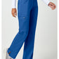 Pull-on broek met middelhoge taille en rechte pijpen met elastische tailleband en cargozak WWE110