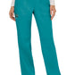 Pull-on broek met middelhoge taille en rechte pijpen met elastische tailleband en cargozak WWE110