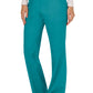 Pull-on broek met middelhoge taille en rechte pijpen met elastische tailleband en cargozak WWE110