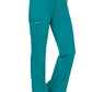 Pull-on broek met middelhoge taille en rechte pijpen met elastische tailleband en cargozak WWE110