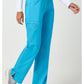 Pull-on broek met middelhoge taille en rechte pijpen met elastische tailleband en cargozak WWE110
