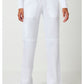 Pull-on broek met middelhoge taille en rechte pijpen met elastische tailleband en cargozak WWE110