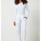 Pull-on broek met middelhoge taille en rechte pijpen met elastische tailleband en cargozak WWE110