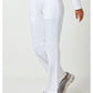 Pull-on broek met middelhoge taille en rechte pijpen met elastische tailleband en cargozak WWE110