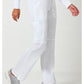 Pull-on broek met middelhoge taille en rechte pijpen met elastische tailleband en cargozak WWE110