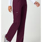 Pull-on broek met middelhoge taille en rechte pijpen met elastische tailleband en cargozak WWE110