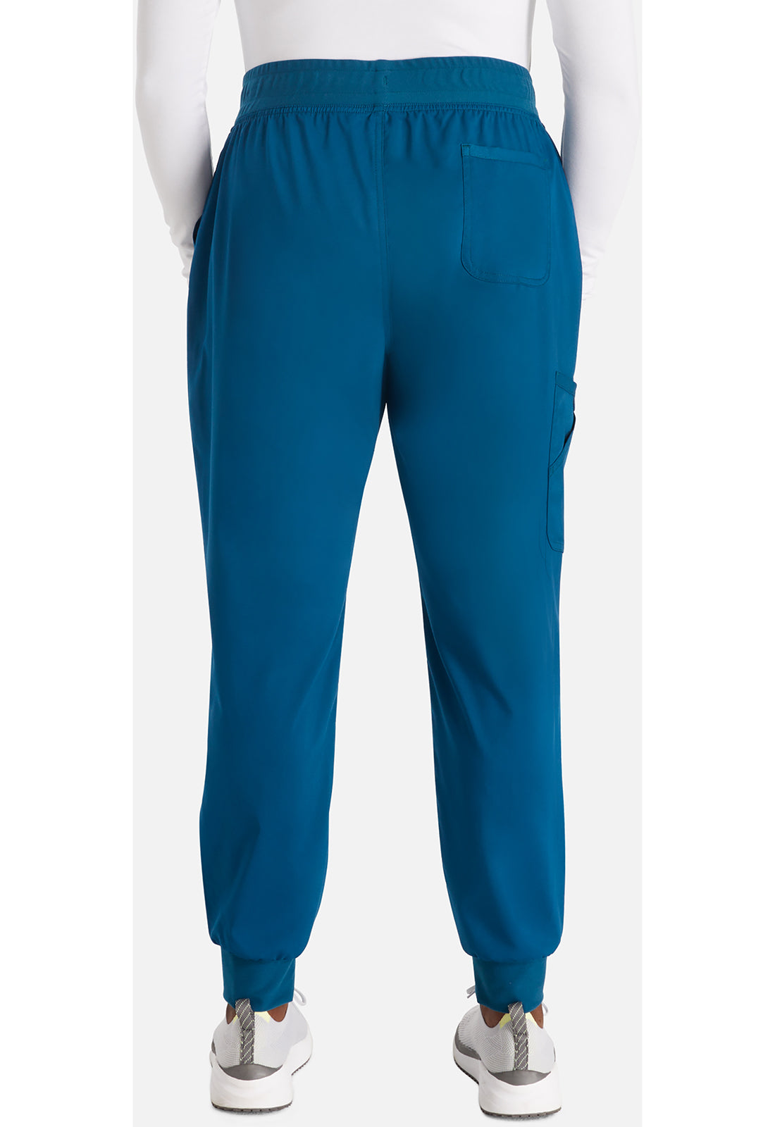 Halfhoge joggingbroek met taps toelopende pijpen en gebreide tailleband WWE115