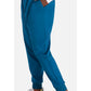 Halfhoge joggingbroek met taps toelopende pijpen en gebreide tailleband WWE115