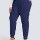 Halfhoge joggingbroek met taps toelopende pijpen en gebreide tailleband WWE115