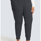 Halfhoge joggingbroek met taps toelopende pijpen en gebreide tailleband WWE115