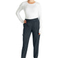 Halfhoge joggingbroek met taps toelopende pijpen en gebreide tailleband WWE115