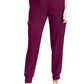 Halfhoge joggingbroek met taps toelopende pijpen en gebreide tailleband WWE115