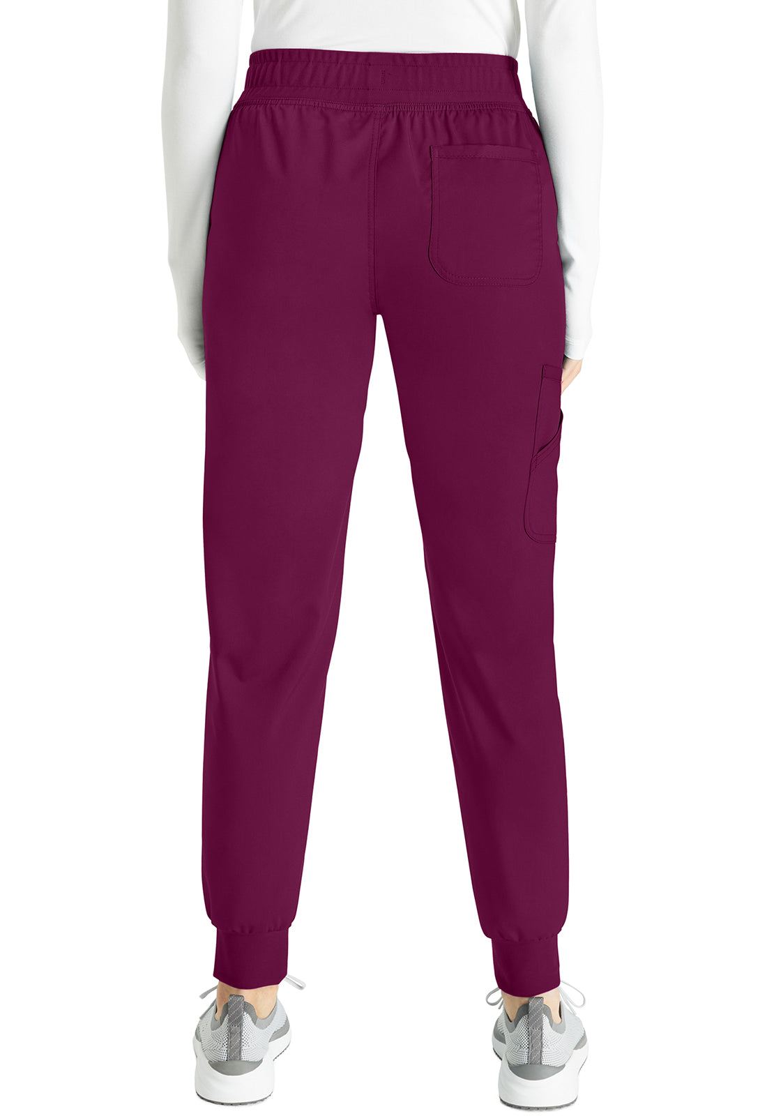 Halfhoge joggingbroek met taps toelopende pijpen en gebreide tailleband WWE115