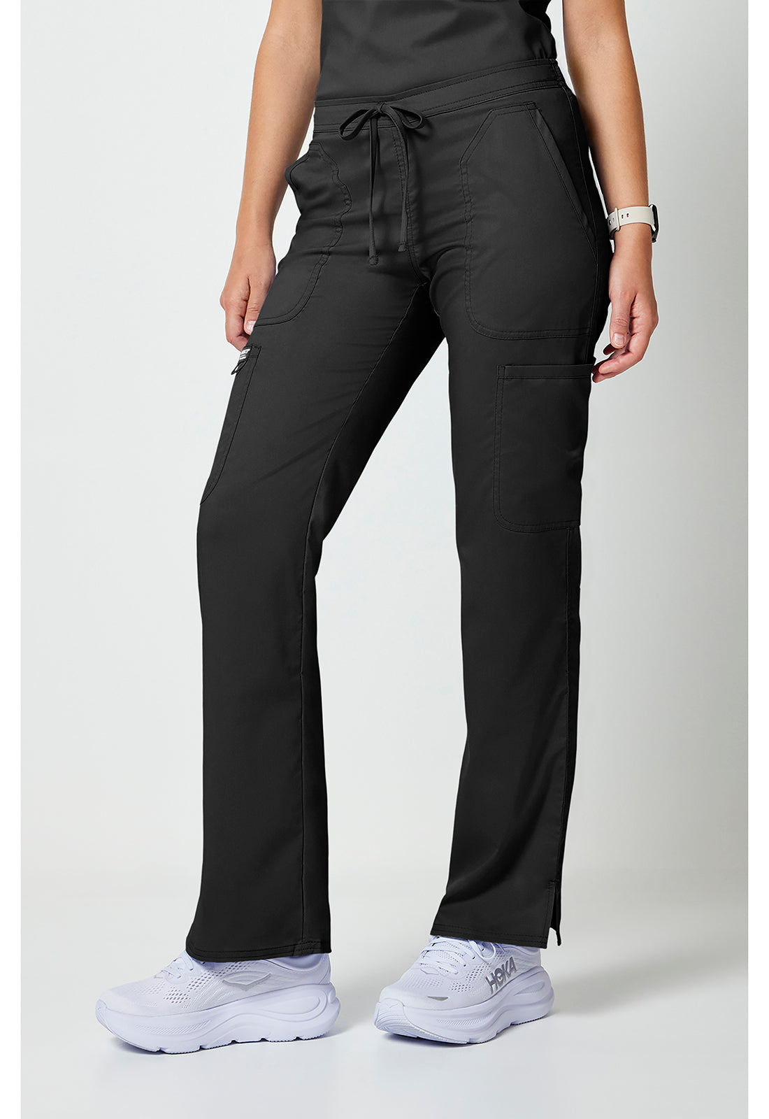 Cherokee Workwear Mid-rise jeans met gematigde uitlopende pijpen en trekkoord met cargozakken en 2-way stretch WWE120