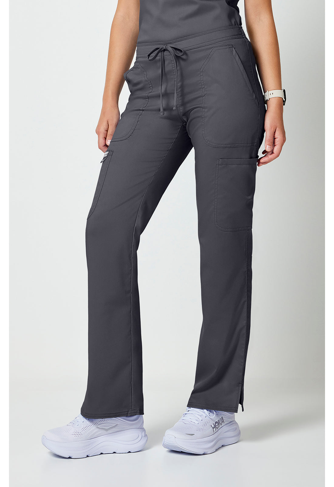 Cherokee Workwear Mid-rise jeans met gematigde uitlopende pijpen en trekkoord met cargozakken en 2-way stretch WWE120