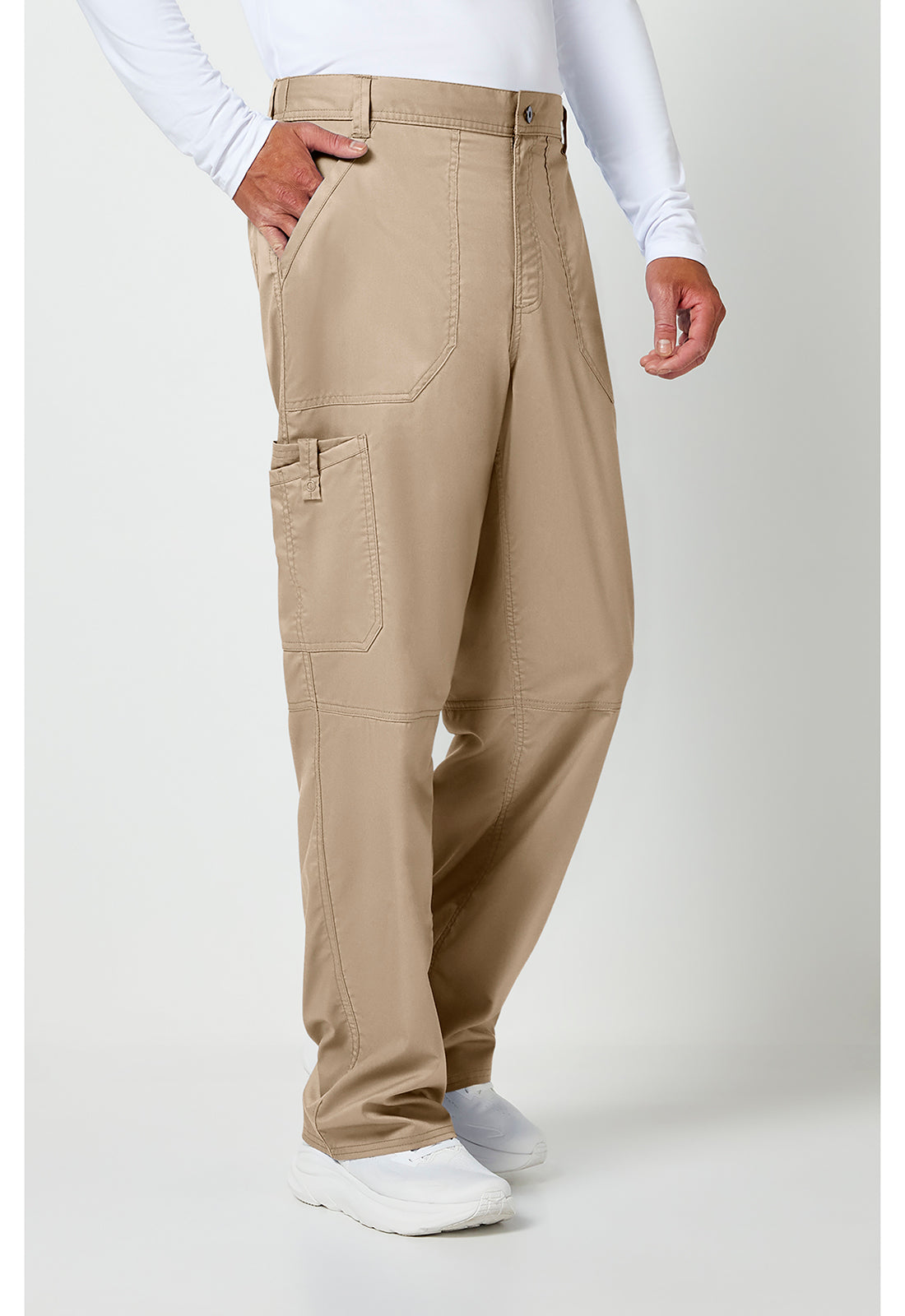 Cherokee Workwear Herenbroek met middelhoge taille en taps toelopende pijpen met 7 zakken en 2-way stretch WWE140