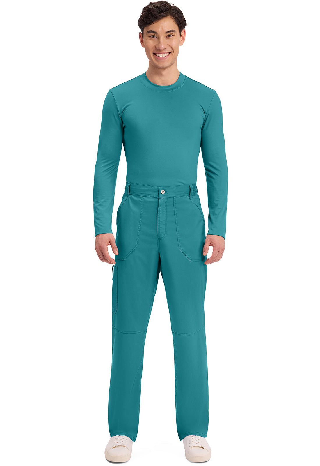 Cherokee Workwear Herenbroek met middelhoge taille en taps toelopende pijpen met 7 zakken en 2-way stretch WWE140