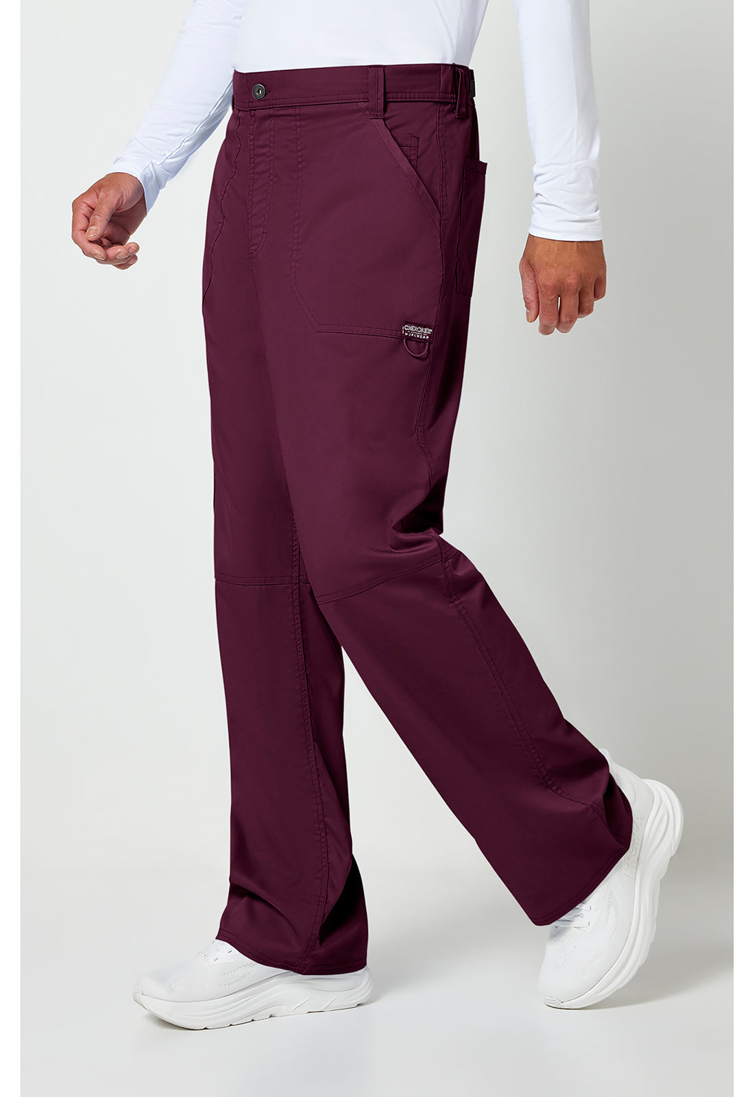 Cherokee Workwear Herenbroek met middelhoge taille en taps toelopende pijpen met 7 zakken en 2-way stretch WWE140