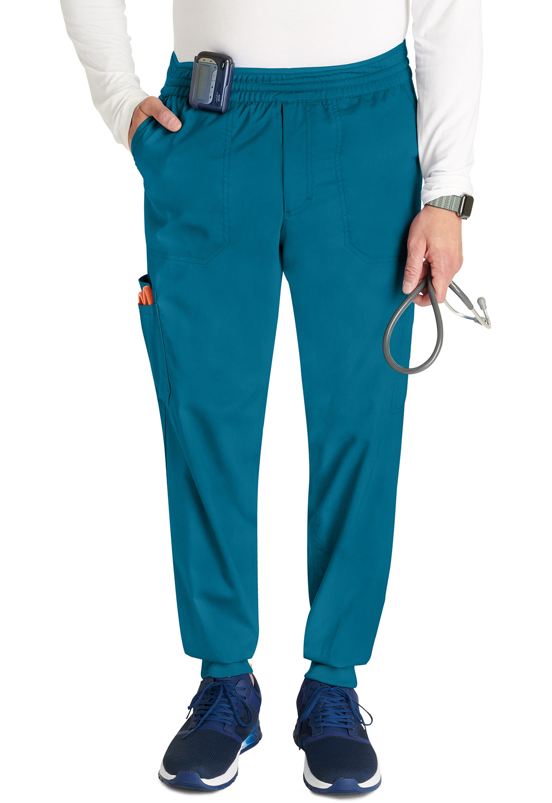 Heren joggingbroek met meshdetails en taps toelopende pijpen WWE251