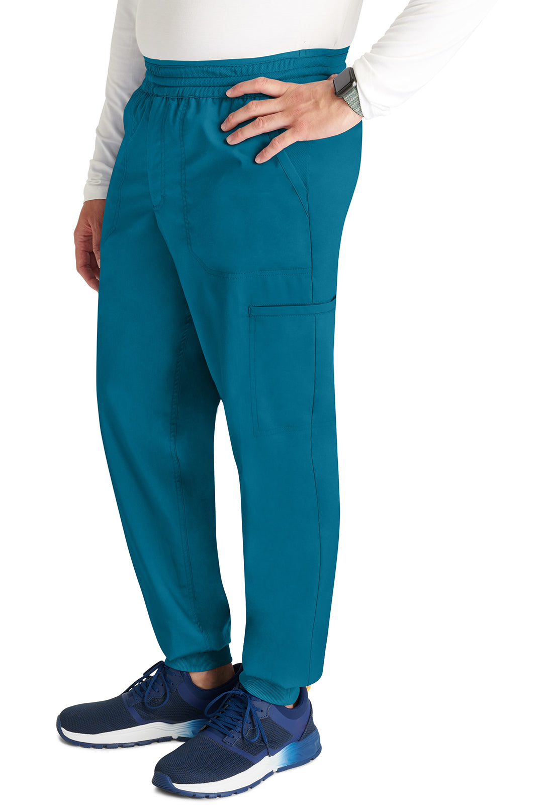 Heren joggingbroek met meshdetails en taps toelopende pijpen WWE251