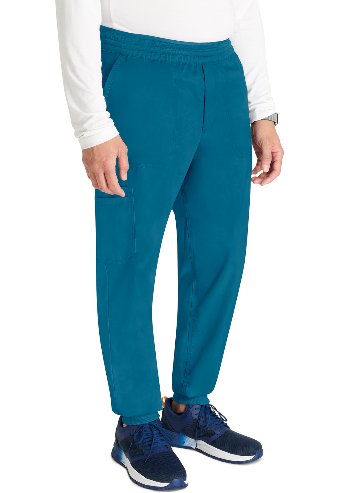 Heren joggingbroek met meshdetails en taps toelopende pijpen WWE251