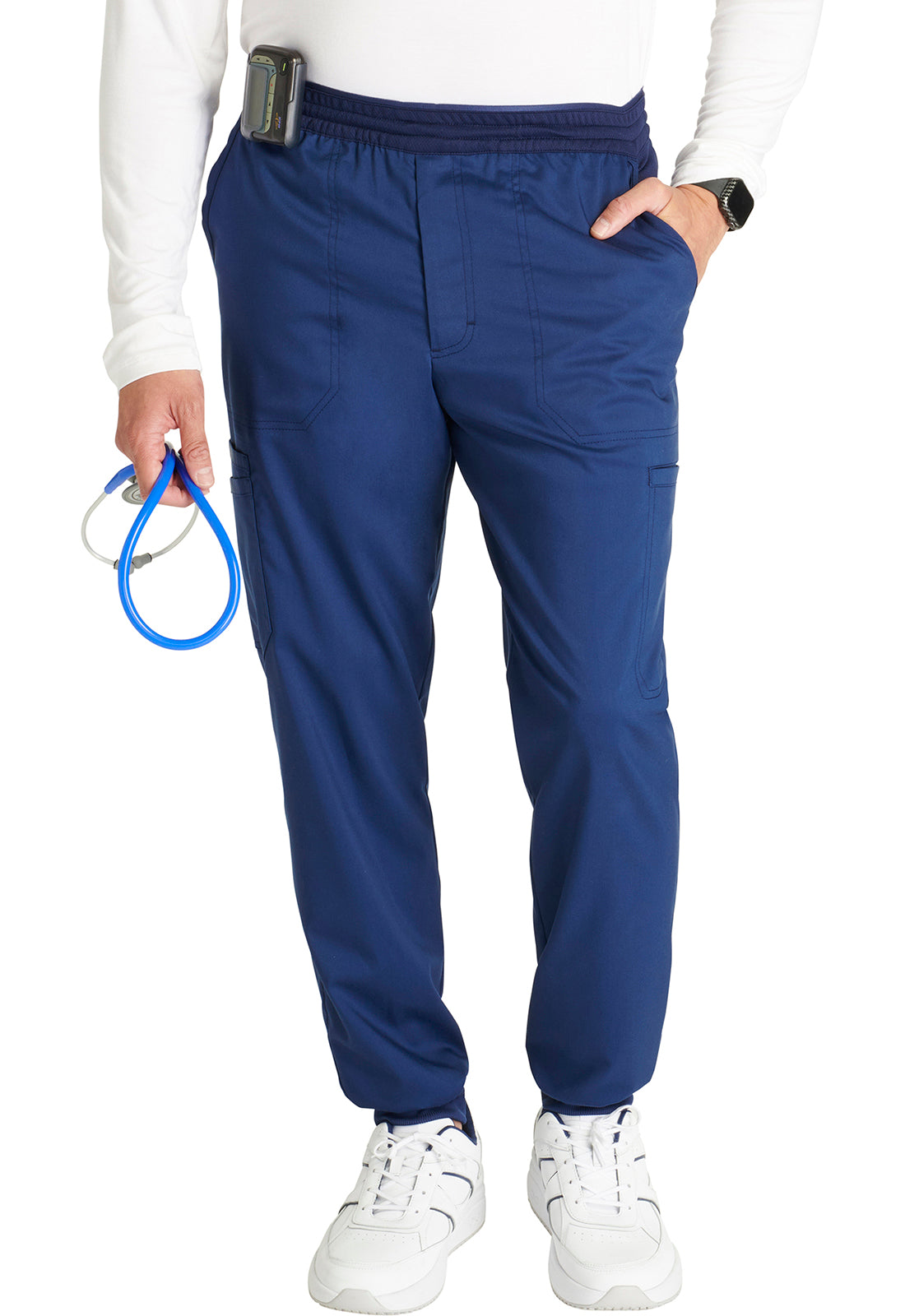 Heren joggingbroek met meshdetails en taps toelopende pijpen WWE251