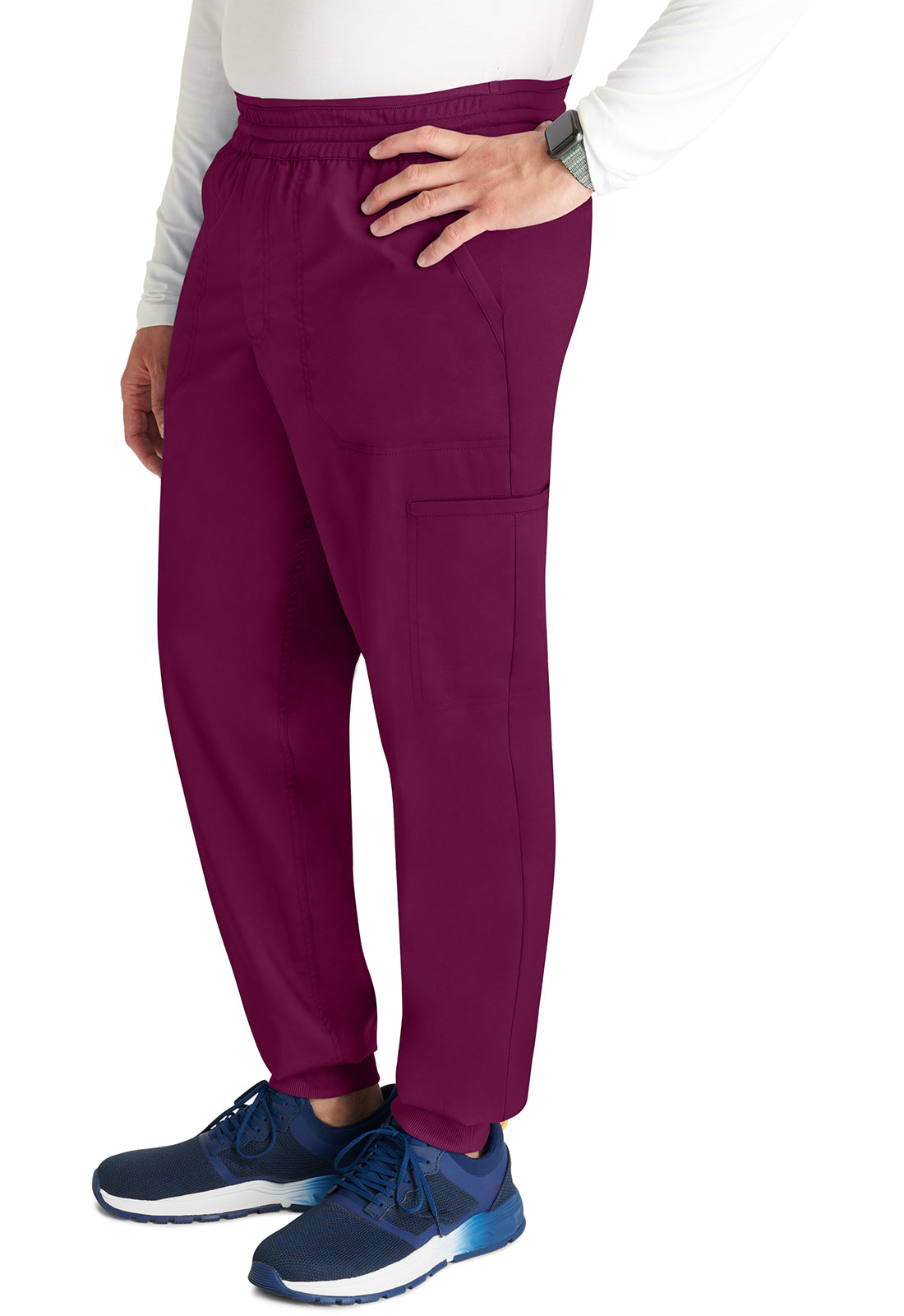 Heren joggingbroek met meshdetails en taps toelopende pijpen WWE251