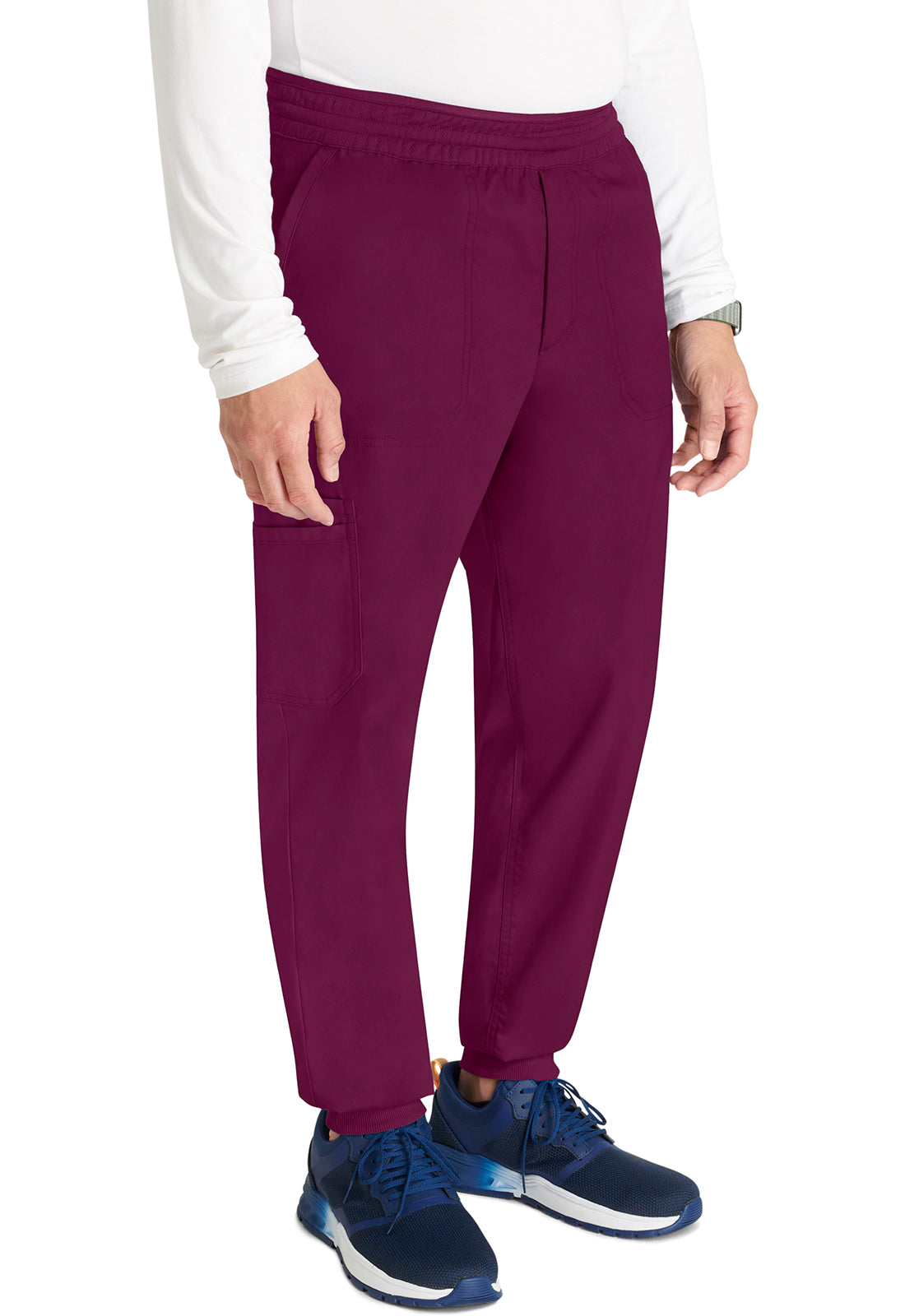Heren joggingbroek met meshdetails en taps toelopende pijpen WWE251