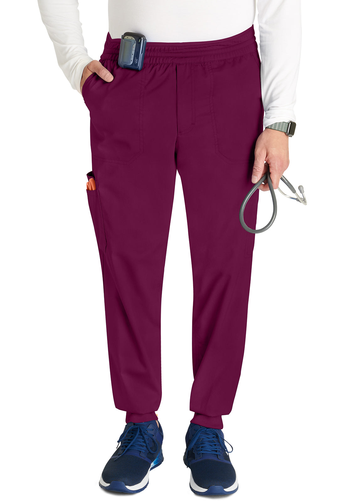 Heren joggingbroek met meshdetails en taps toelopende pijpen WWE251