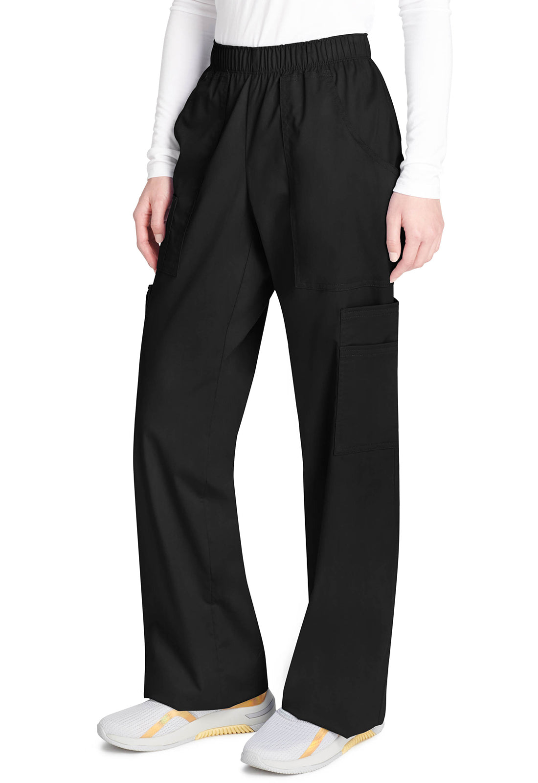 Cargo broek met middelhoge taille en elastische tailleband met 7 zakken en Core Stretch WWE4005