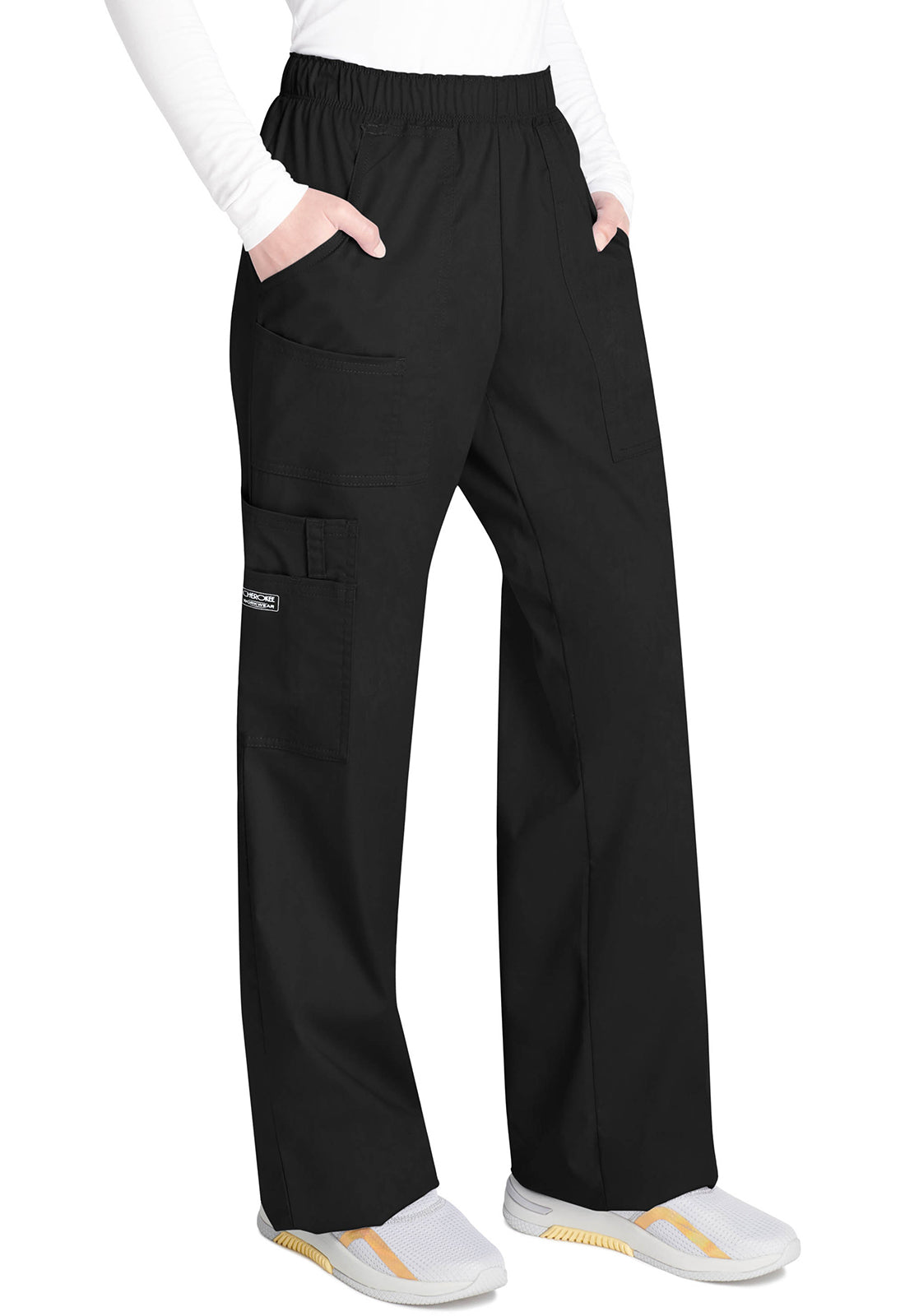 Cargo broek met middelhoge taille en elastische tailleband met 7 zakken en Core Stretch WWE4005
