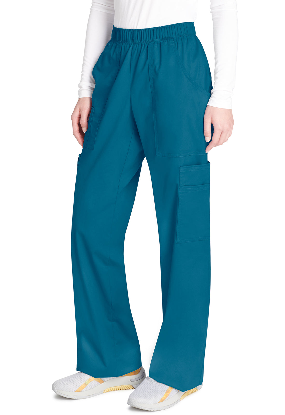 Cargo broek met middelhoge taille en elastische tailleband met 7 zakken en Core Stretch WWE4005