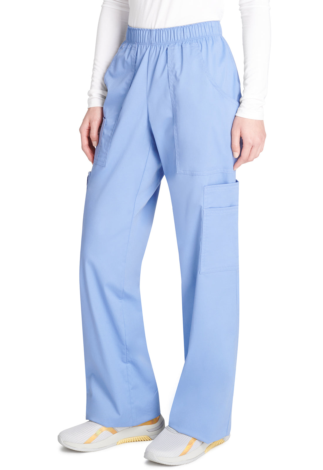 Cargo broek met middelhoge taille en elastische tailleband met 7 zakken en Core Stretch WWE4005